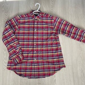 Ralph Lauren Blue/ Pink / Yellow Casual Button Down Shirt fits like XL